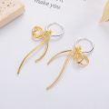 wholesale S925 Silver Korean Style Bow Clasp Minimalist Ins Small Design Earring Ear Clip-0-1