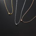 wholesale S925 Silver Korean-style Minimalist Single Diamond Necklace for Women, Petite and Elegant Collarbone Chain D8018-0-0