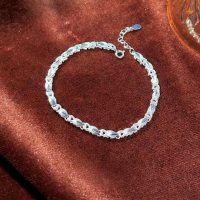 wholesale 999 Sterling Silver Phoenix Tail Filigree Bracelet for Women, Pure Silver, Ins Style, Small and Fresh, Korean Version, Light Luxury Design, Elegant Hand Accessory-Phoenix Tail Carved Bracelet/Approx. 4.77g&gt;SL010135 Sterling Silver