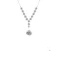 wholesale S925 Sterling Silver New Sunflower Moissanite Necklace, Elegant and Fashionable High-End Sense Collarbone Chain for Cross-Border Export-0-5