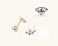wholesale S925 Silver Moissanite Stud Earrings, TikTok Influencer Same Style Trendy Niche Design, All-Over Sparkling High-End Sensibility Jewelry-0-5