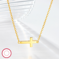 wholesale 925 Sterling Silver Minimalist Niche Ins Style Women's Plain Cross Pendant Necklace Hot Cross-Border Collectible Jewelry-0-5