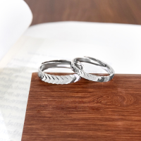 wholesale Metal material new glossy diamond couple rings for men and women, minimalist and stylish simple band-Shiny diamond-shaped couple ring/approx. 3.93g&gt;PR003476