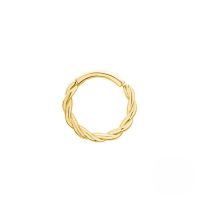 wholesale S925 Sterling Silver Twisted Flexible Cartilage Hoop Earrings, Cross-border Hot Sale Ins Nose Stud Nose Ring Earring Accessories-Single gold