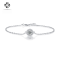 wholesale S925 Sterling Silver Light Luxury Moissanite Round Beaded Bracelet Simple and Elegant Gift Lady-like Bracelet Small and Unique High-end Sense-0-1