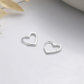 wholesale S925 Silver Cloud Tide Pavilion Fashion Korean Japanese Minimalist Sweet Cool Style Creative Trendy Design Heart-shaped Earrings and Ear Clasps-0-1