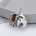 wholesale S990 silver retro antique hollow resin pendant with auspicious Ruyi design, trendy and versatile style-0-0