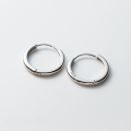 wholesale 925 Sterling Silver Minimalist Smooth Hoop Earrings Unisex Cool Style M04015-0-9
