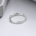 wholesale S925 Sterling Silver Minimalist Bamboo Twist Knot Design Trendy Adjustable Open Ring-0-2