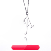 wholesale S925 Sterling Silver Fashionable and Personalized Necklace with 26 Uppercase Initial Letters, Popular European and American Style from Ling Cifang Jewelry-Yellow Copper