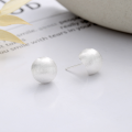 wholesale S925 silver fashion minimalist brushed hemispherical luxury-style artistic temperament niche design ear cuff earrings-0-3