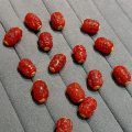 wholesale S925 Gold-Plated Silver Natural Southern Red Agate Bead Spacer Barrel Bead DIY Accessories Bracelet Necklace-0-14
