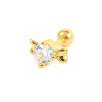 wholesale 925 Sterling Silver Hot-selling Colorful Zircon-studded Threaded Bead Ear Cartilage Piercing Earrings, Popular In Europe And America, Cute Ins Trendy-Single #23