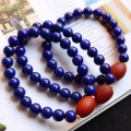 wholesale Metal material, original natural Afghan old mine lapis lazuli 8mm imperial blue single circle bracelet-0-0