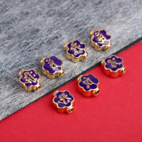 wholesale S925 Sterling Silver Eight Great Guardian Deities Accessories Vintage Cloisonné Fittings Zodiac Birth Year Buddha Beads-Zodiac Horse