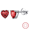 wholesale S925 Sterling Silver December Birthstone Earrings, Heart-shaped Zircon Cross-border Best Seller-0-5