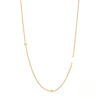 wholesale S925 Sterling Silver Zircon-studded Letter Women's Choker Necklace, Ins Minimalist 26-letter Design-Gold-R&gt;925 silver