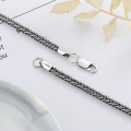 wholesale S925 Sterling Silver Cloud Tide Pavilion Choker Chain Vintage Antique Fox Tail Pendant Necklace for DIY Matching-0-3