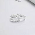 wholesale S925 Silver Fashion Korean Style Ins Wind Twist Design Commuter Versatile Earring Ear Clip-0-2
