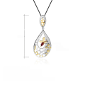 wholesale S925 Silver Designer-style Personalized Pendant with Natural Elements and Genuine Gemstone Necklace-0-4