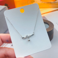 wholesale S925 Sterling Silver Micro-Inlaid Bamboo Knot Bead Tassel Necklace, Luxurious and Sophisticated Chinese Style Design Collarbone Chain-Green Bamboo Necklace Set>925 Silver