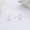 wholesale S925 Sterling Silver Korean Style Da Dongmen Creative Bow Pearl Ear Studs, Ins Versatile and Elegant Earrings-0-1