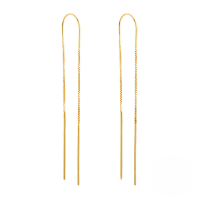 wholesale S925 Sterling Silver Minimalist Fringe Chain Earring With Korean Style-gold