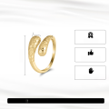 wholesale 925 Sterling Silver Snake-shaped Open Ring, European and American Minimalist Style with a Unique Design and Elegant Temperament-0-4