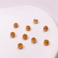 wholesale Metal S925 gold-plated diamond spacer bead spacer accessory for bracelet necklace stringing cord DIY handmade semi-finished product-0-2