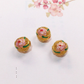wholesale S925 Gold-Plated Enamel Drip Oil Floral Twelve Months DIY Components Crystal Jewelry Bracelet Necklace-0-8
