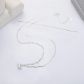 wholesale S925 Silver Cloud Tide Pavilion Fashionable and Personalized Internet-Famous Love Geometric Design Sweet and Cool Temperament Versatile Women's Necklace-0-2