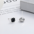 wholesale S925 Sterling Silver Retro Internet-Famous Personalized Cubic Zirconia Earrings in INS Minimalist Style Exquisite Women's Jewelry-0-2
