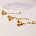 wholesale Metal S925 gold-plated clasp extension chain peace buckle accessory necklace pendant DIY semi-finished new product-0-4