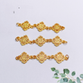 wholesale Gold-plated S925 silver chain semi-chain three-connection accessory bracelet necklace charm DIY handmade semi-finished product new-0-8
