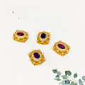 wholesale S925 gold-plated silver natural amethyst accessories handmade DIY semi-finished crystal jewelry bracelet necklace beads-0-10