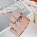 wholesale S925 Sterling Silver Colored Resin Antique Koi Fish Ring Ethnic Style "Year After Year Surplus" Small Fish Lotus Flower Seed Pod-0-3