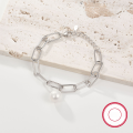 wholesale 925 Silver Cross-border Exclusive French-style Luxury Pearl Chain Pendant Bracelet for Women with Natural Freshwater Pearls-0-6