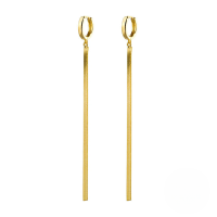 wholesale S925 Sterling Silver Flat Snake Chain Tassel Ear Cuff With Minimalist Korean Style-gold