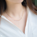 wholesale S925 silver Korean-style minimalist cross chain, fashionable and unique pendant-free bare chain accessory collarbone necklace D2635-0-1