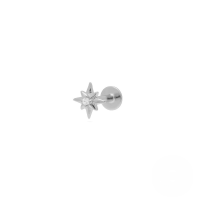 wholesale S925 Sterling Silver 18g Flat Head Push-pin Cartilage Ear Stud, Popular In Europe And America For Ear Piercing-Single platinum #8