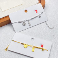 wholesale S925 Sterling Silver Maker's Auspicious Ruyi Plaque Endless Luck Plain Silver Bracelet Fashionable National Trend Style Niche Design Versatile Bracelet-Ruyi fortune-telling bracelet gold &gt; 925 silver