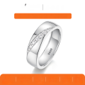 wholesale S925 Sterling Silver Moissanite Men's Ring Wide Band Channel Set Design Simple and Fade-Resistant Cross-Border Best Seller Ready Stock-0-0