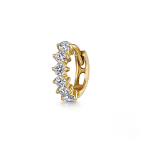 wholesale S925 Sterling Silver Cartilage Piercing Zircon Ear Cuff, An Ins Punk Style Ear Bone Clip-Single gold #12 925 silver