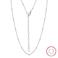 wholesale S925 Sterling Silver and 14K Gold Beaded Extendable Collarbone Chain, Factory Direct-0-8
