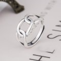 wholesale S925 Silver Retro Vintage Minimalist Geometric Ring from Unichao Studio-0-5