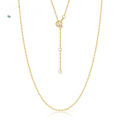 wholesale S925 Sterling Silver Adjustable Length Minimalist Necklace, Gold Plated Collarbone Chain, Direct from Manufacturer-0-0