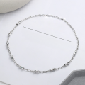 wholesale S925 Sterling Silver Spliced Colorful Zircon Waist Pendant Necklace Bracelet Ins Minimalist Style Accessory-0-2
