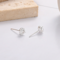 wholesale S925 Sterling Silver Fashion Cross-Border E-Commerce Minimalist Versatile Moissanite Fresh and Simple Stud Earrings with a Subtle, Understated Design-0-3
