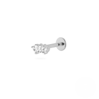 wholesale S925 Sterling Silver 18g Flat Head Push-pin Cartilage Ear Stud, Popular In Europe And America For Ear Piercing-Single platinum #5