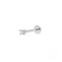 wholesale S925 Sterling Silver 18g Flat Head Push-pin Cartilage Ear Stud, Popular In Europe And America For Ear Piercing-Single platinum #7